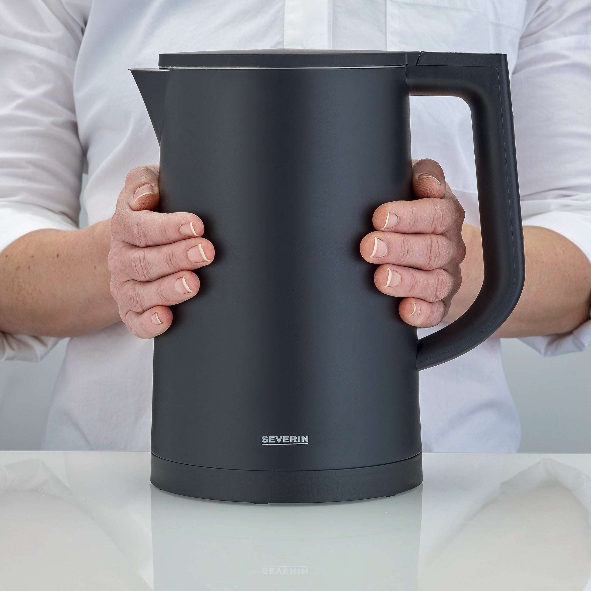 Severin Wasserkocher – 1,7 l, mit Temperaturwahl, Warmhaltefunktion, Edelstahl, WK3483