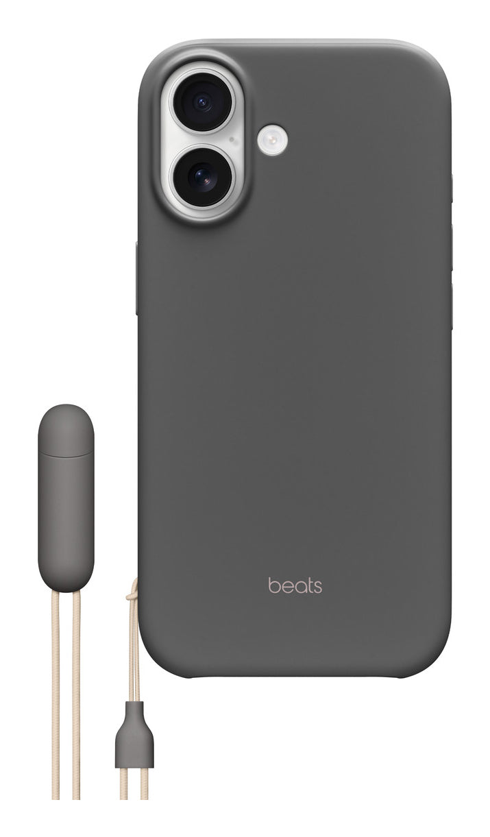 Apple Backcover – für Apple iPhone 17 – grau – PC – mit Ständer, mit Kordel