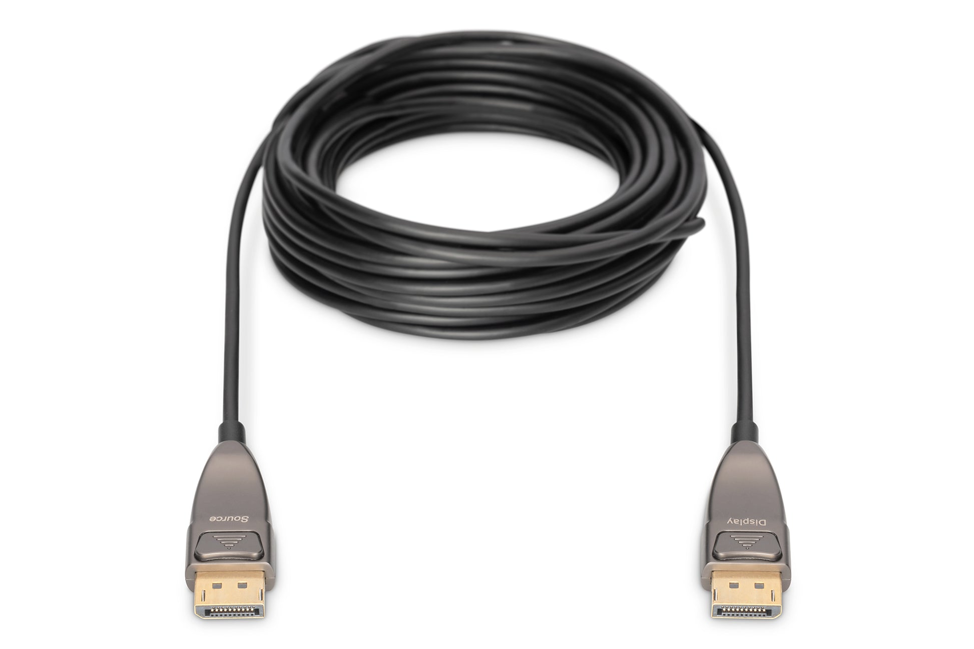 Digitus DisplayPort-DisplayPort Datenkabel – 10 m, AOC (Hybrid LWL), 8K 60 Hz, Schwarz