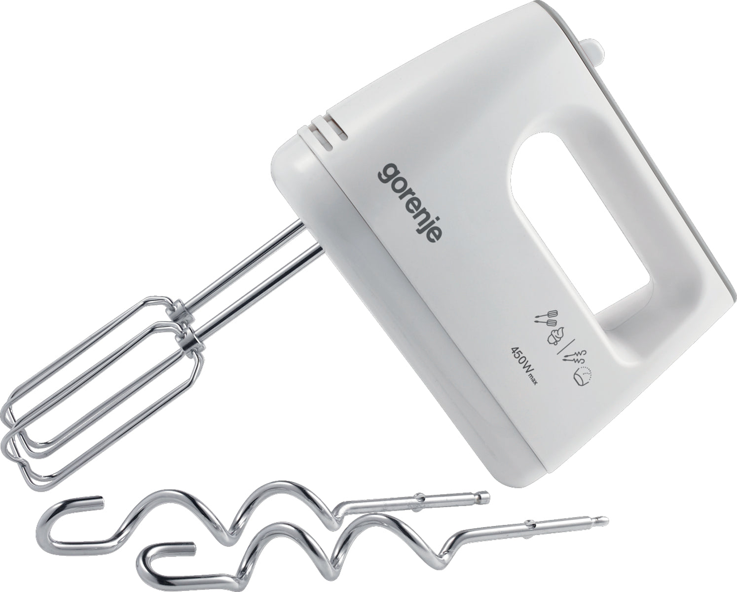 Gorenje Handmixer M420CW – 450 W, 5 Stufen, Turbotaste – Weiss