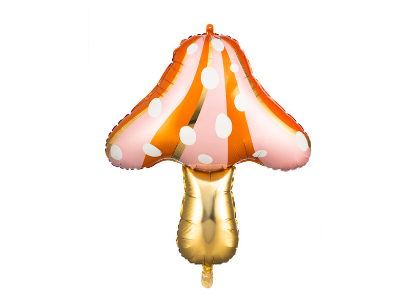 PartyDeco Folienballon Pilz – mehrfarbig – 77 × 95 cm – 1 Stk – mit Helium befüllbar