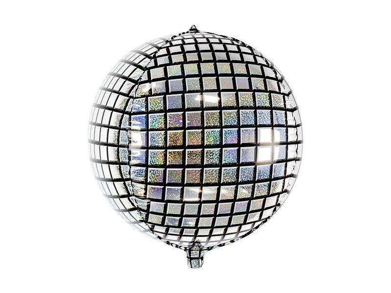 PartyDeco Folienballon Kugel – Silber – Ø 40 cm – Folie – 1 Stück – mit Helium befüllbar