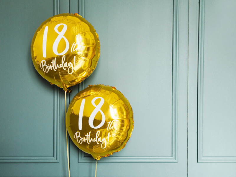 PartyDeco Folienballon – Ø 45 cm – Folie, Mehrfarbig