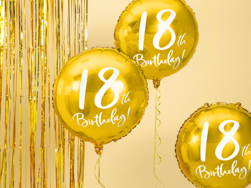 PartyDeco Folienballon – Ø 45 cm – Folie, Mehrfarbig