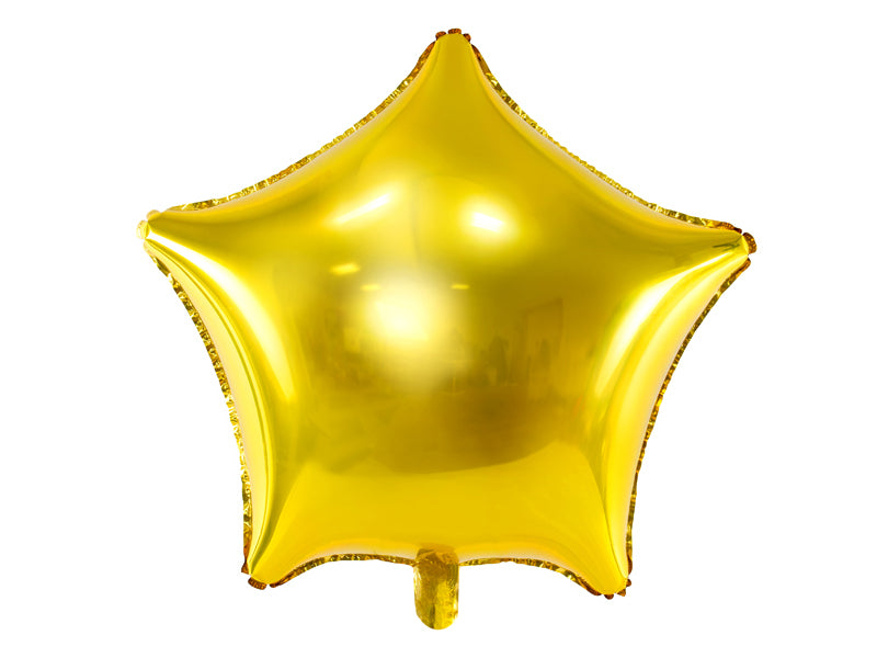 PartyDeco Folienballon Stern – Gold – Ø 48 cm – Folie – 1 Stk
