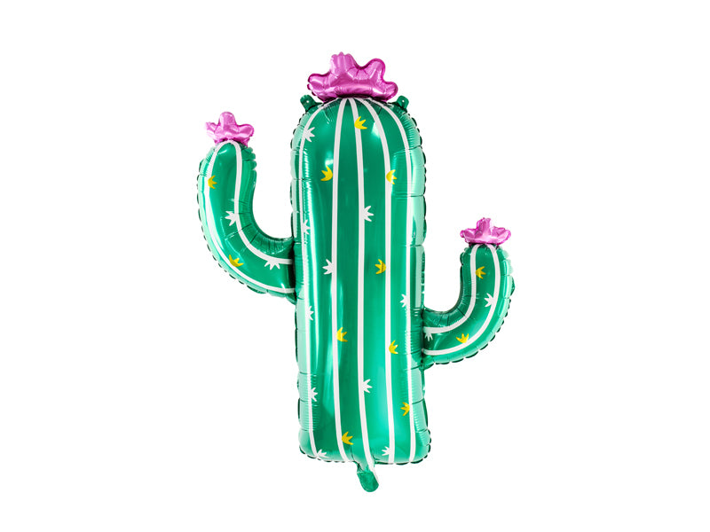 PartyDeco Folienballon Kaktus – Grün – 60 × 82 cm – 1 Stk