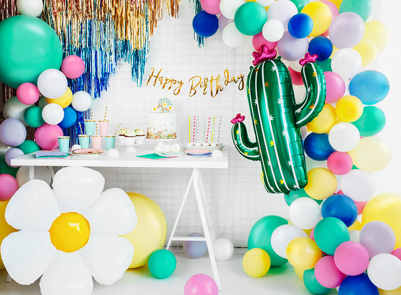 PartyDeco Fahnenbanner Happy Birthday – Gold – 62 × 16,5 cm – Papier – 1 Stk