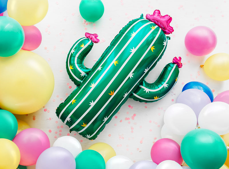 PartyDeco Folienballon Kaktus – Grün – 60 × 82 cm – 1 Stk