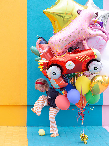 PartyDeco Folienballon Auto – Mehrfarbig – 92 × 45 cm – Folie – 1 Stk