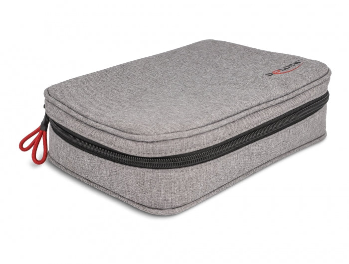 DeLOCK Reissverschlusstasche – 175×60×235 mm – Polyester – Grau – 1 Stk.