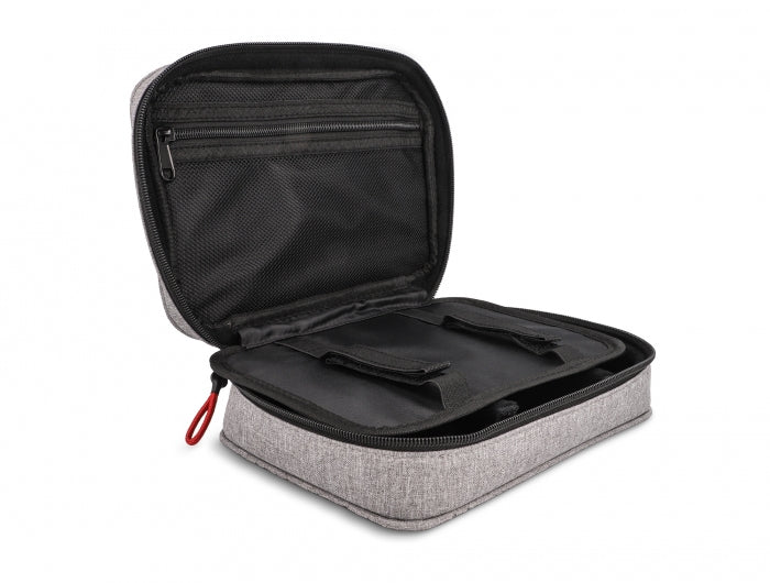DeLOCK Reissverschlusstasche – 175×60×235 mm – Polyester – Grau – 1 Stk.
