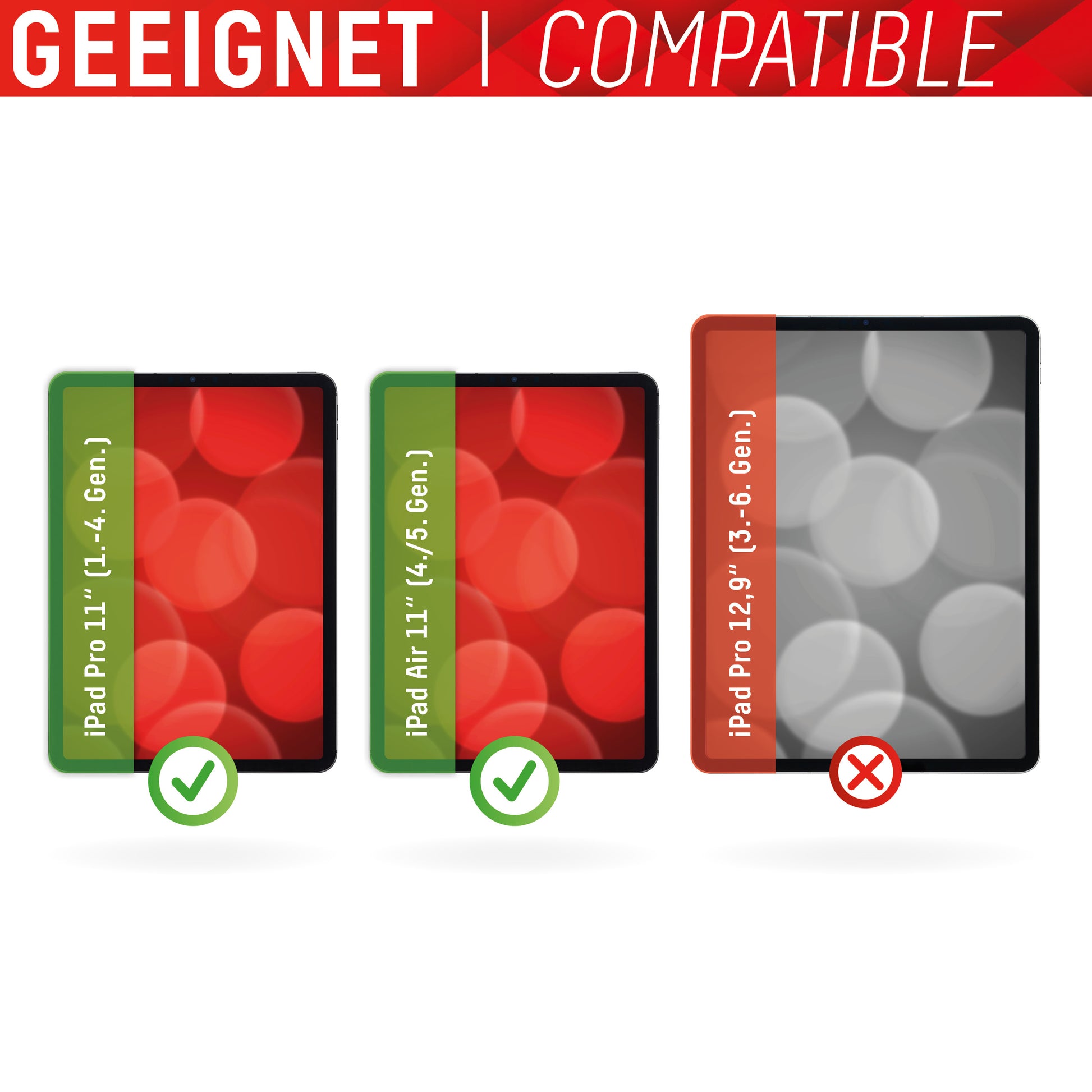 Displex Panzerglas für iPad Pro 11" (1.–4. Gen.), iPad Air 11" (4.–5. Gen.) – 9H, Anti-Fingerprint