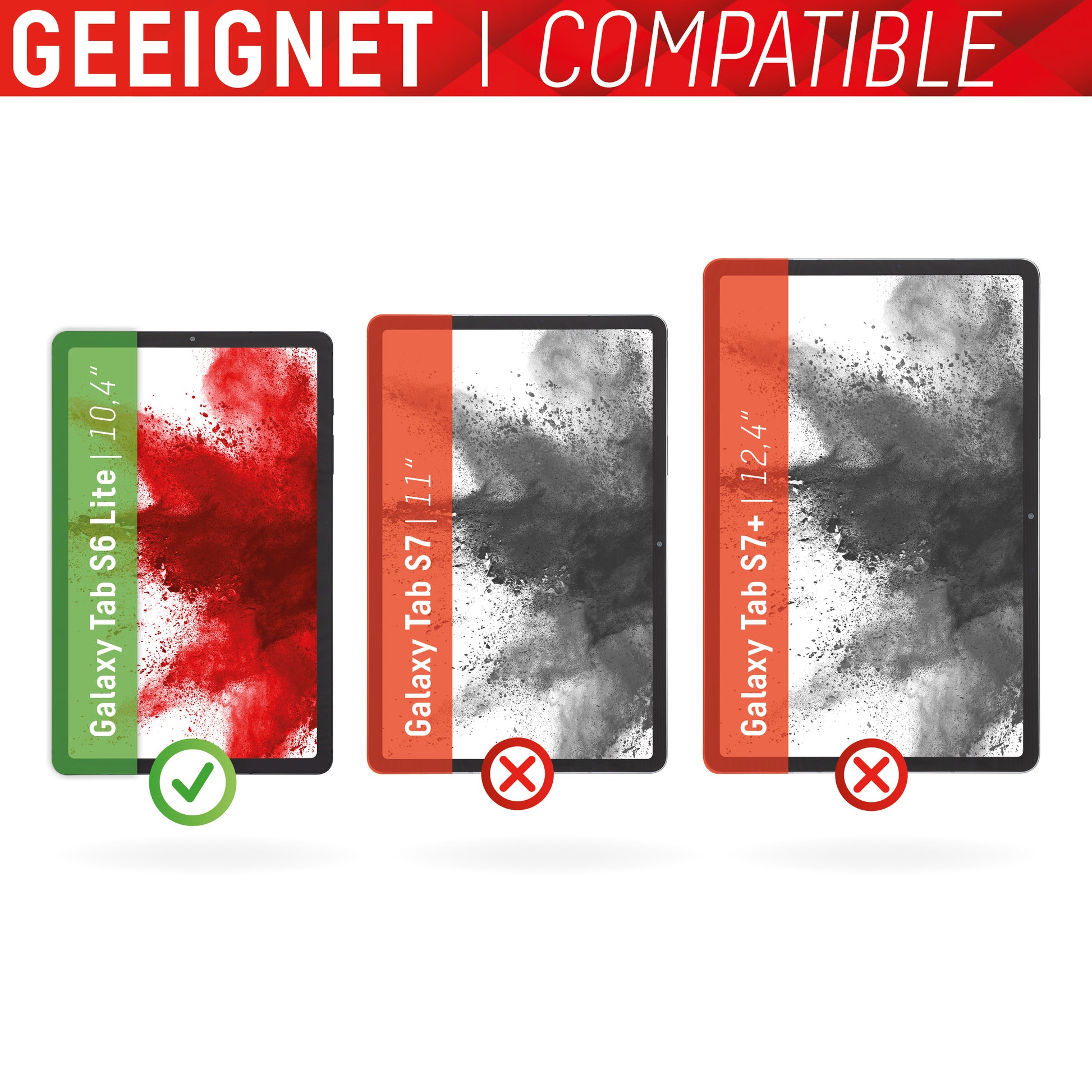 Displex Panzerglas für Samsung Galaxy Tab S6 Lite 10,4" – 9H, Anti-Fingerprint