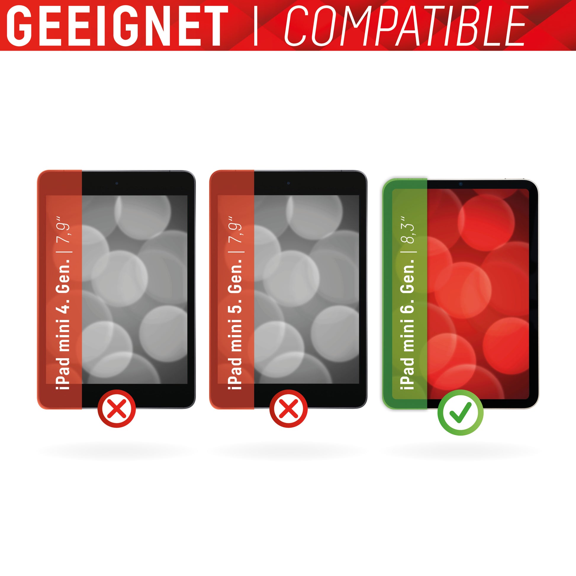 Displex Panzerglas für iPad mini 8,3" (6. Gen.) – 9H, Anti-Fingerprint