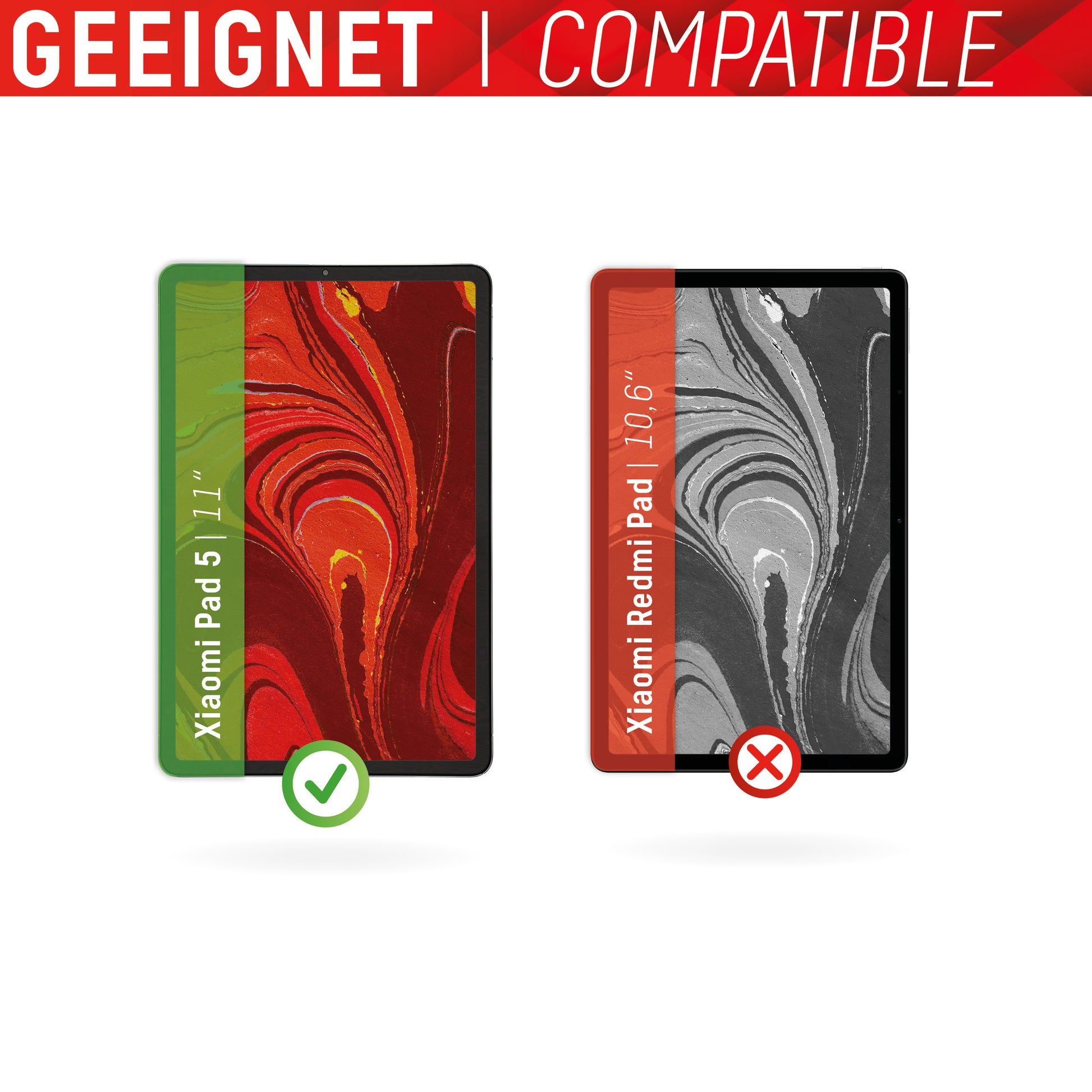 Displex Panzerglas für Xiaomi Pad5 11" – 9H, Anti-Fingerprint