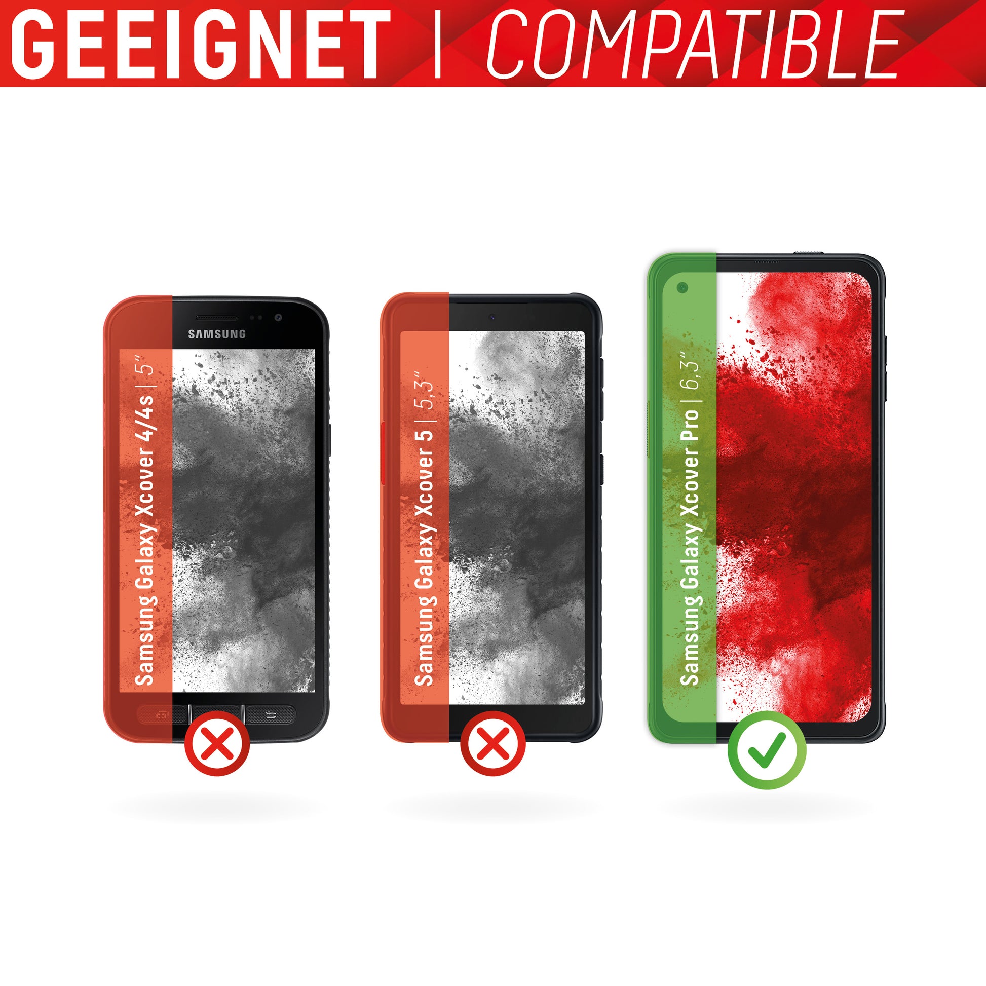 Displex Displayschutz (Panzerglas), 10H – für Xcover Pro