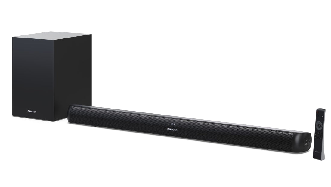 Sharp HT-SBW202 – 2.1 Soundbar, kabelloser Subwoofer, Bluetooth
