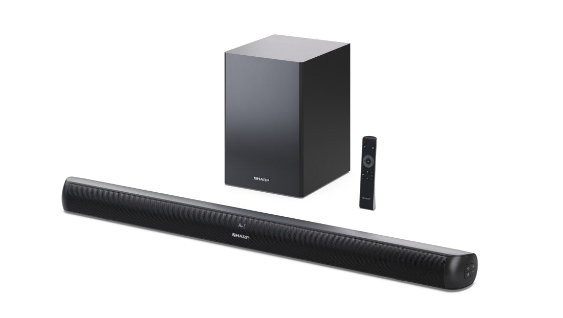 Sharp HT-SBW202 – 2.1 Soundbar, kabelloser Subwoofer, Bluetooth