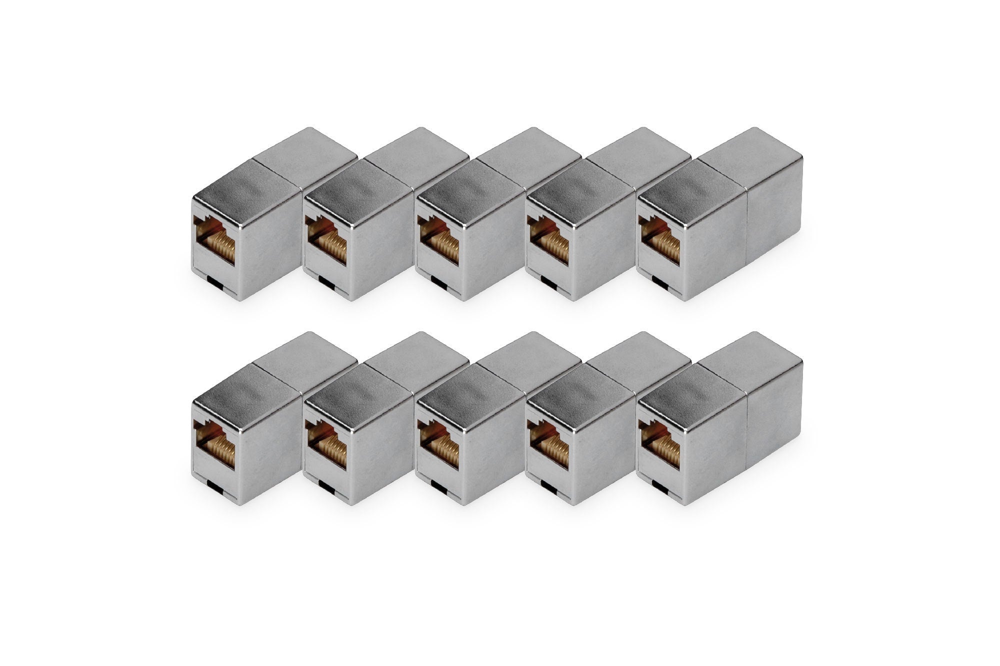 Digitus RJ-45 auf RJ-45 Adapter, Cat5e, 1 Gbit/s Ethernet, geschirmt, für Ethernet (RJ-45)
