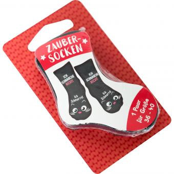 Sheepworld Zaubersocken Ich schnarche nicht – Schwarz, Grösse 36–40