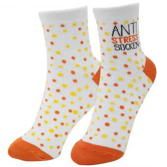 Sheepworld Socken – Grösse 36–40, Weiss/Orange, 80% Baumwolle/15% Nylon/5% Elasthan, 1 Paar