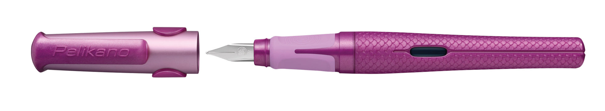 Pelikano Stardust – Federspitze M – für Rechtshänder – Lila, Blau – Patronen