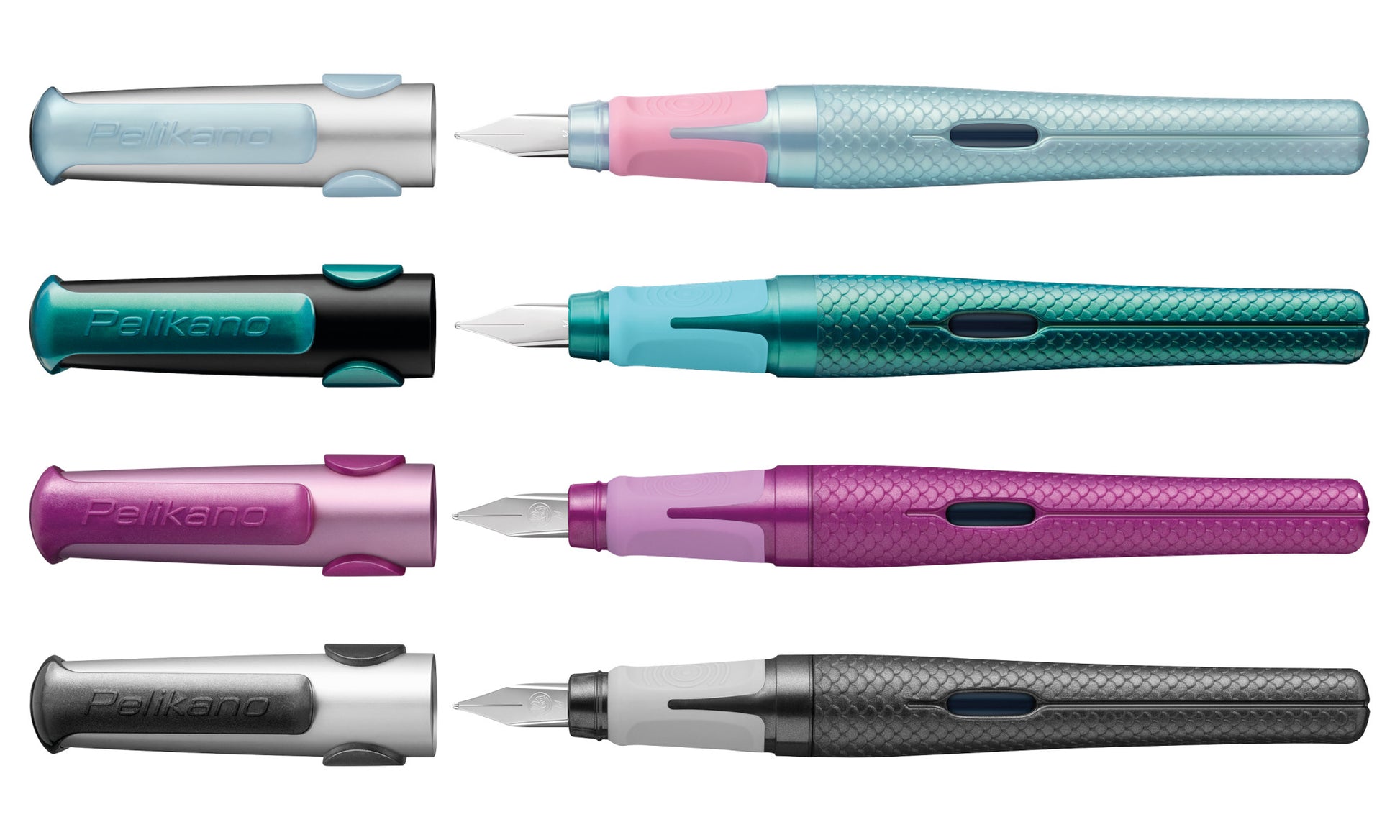 Pelikano Dark Legend – Federspitze M – für Rechtshänder – Schwarz, Blau – Patronen