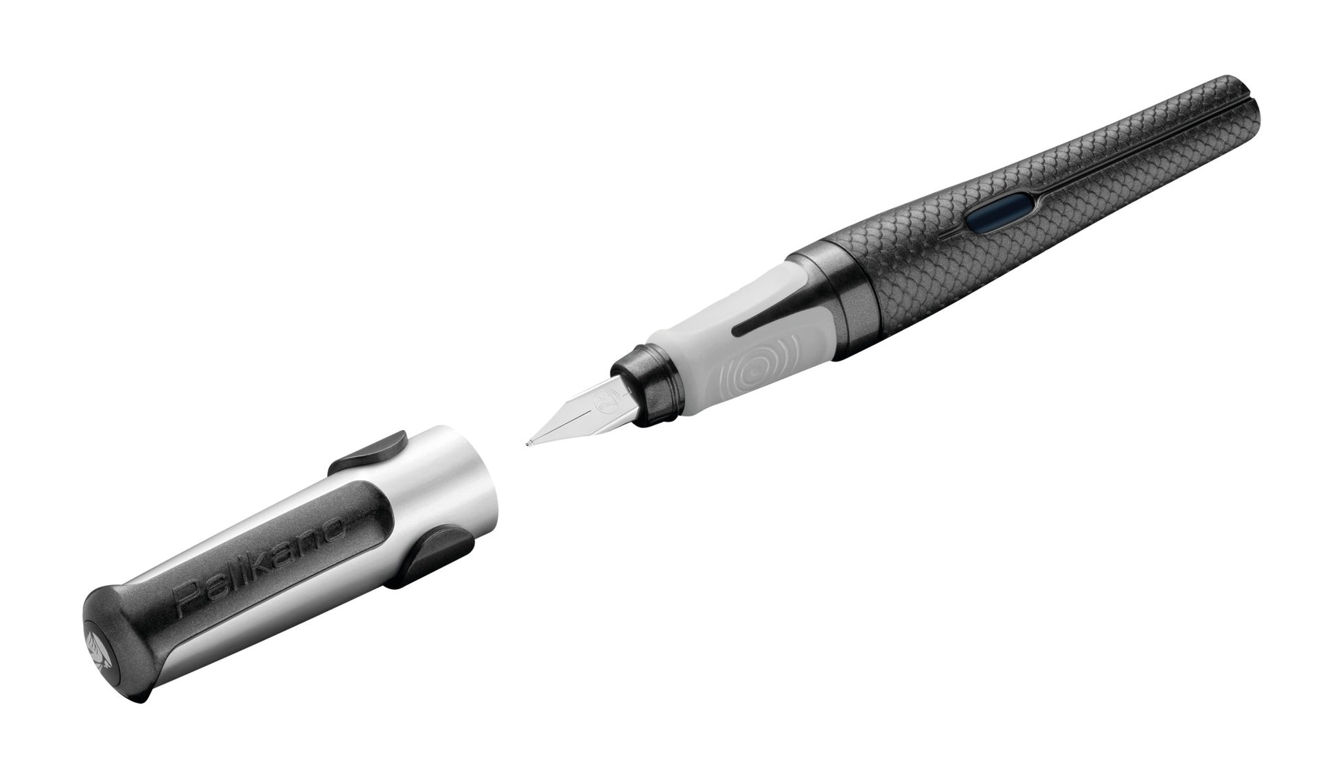 Pelikano Dark Legend – Federspitze L – für Linkshänder – Schwarz, Blau – Patronen