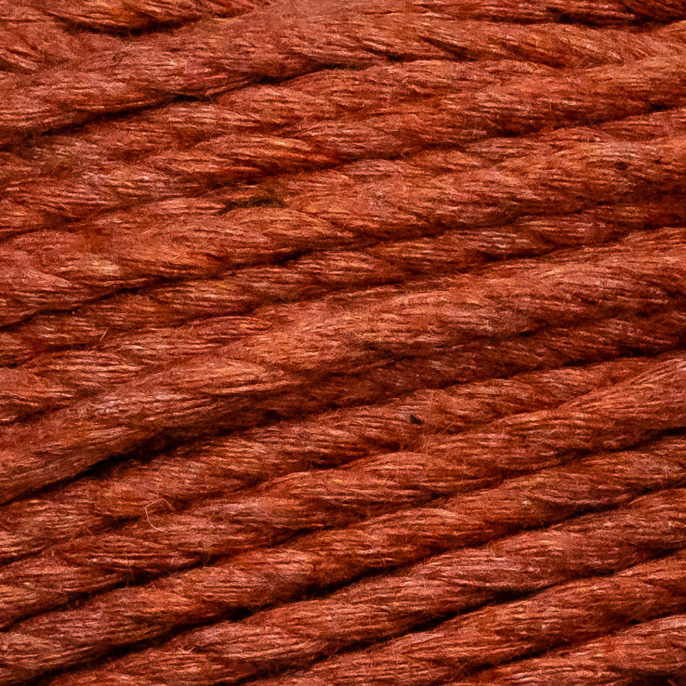 lalana Makramee-Kordel Rostbraun – Ø 2 mm, 500 g, 160 m, 80% Baumwolle/20% andere Fasern