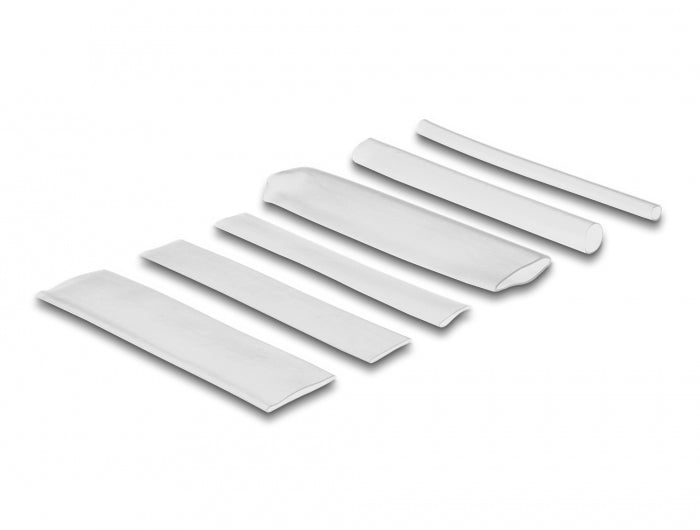 DeLOCK Schrumpfschlauch-Set, 100 Stk., Ø 10 mm, 10 cm – transparent