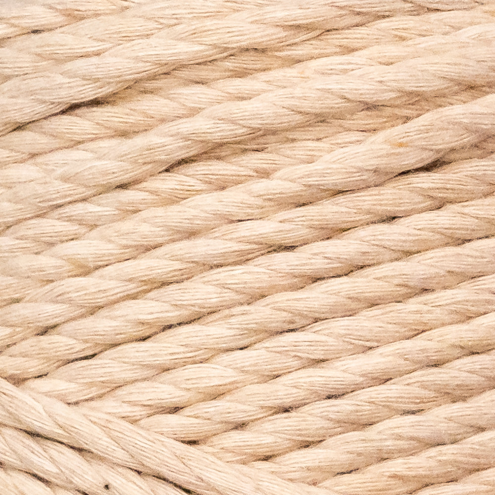 lalana Makramee-Kordel Beige – Ø 2 mm, 500 g, 160 m, 80% Baumwolle/20% andere Fasern