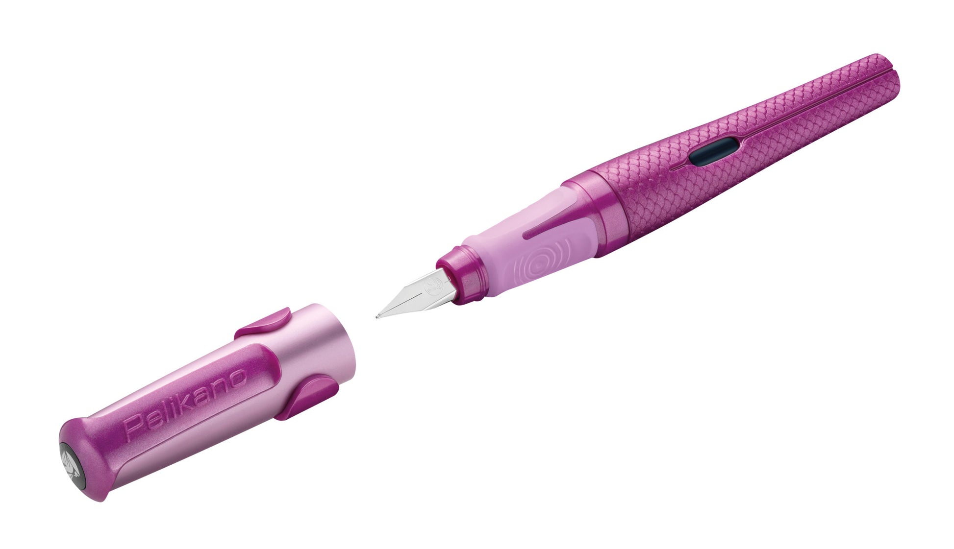 Pelikano Stardust – Federspitze L – für Linkshänder – Lila, Blau – Patronen