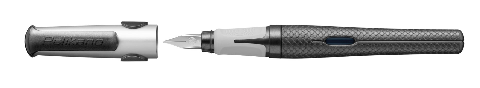Pelikano Dark Legend – Federspitze M – für Rechtshänder – Schwarz, Blau – Patronen