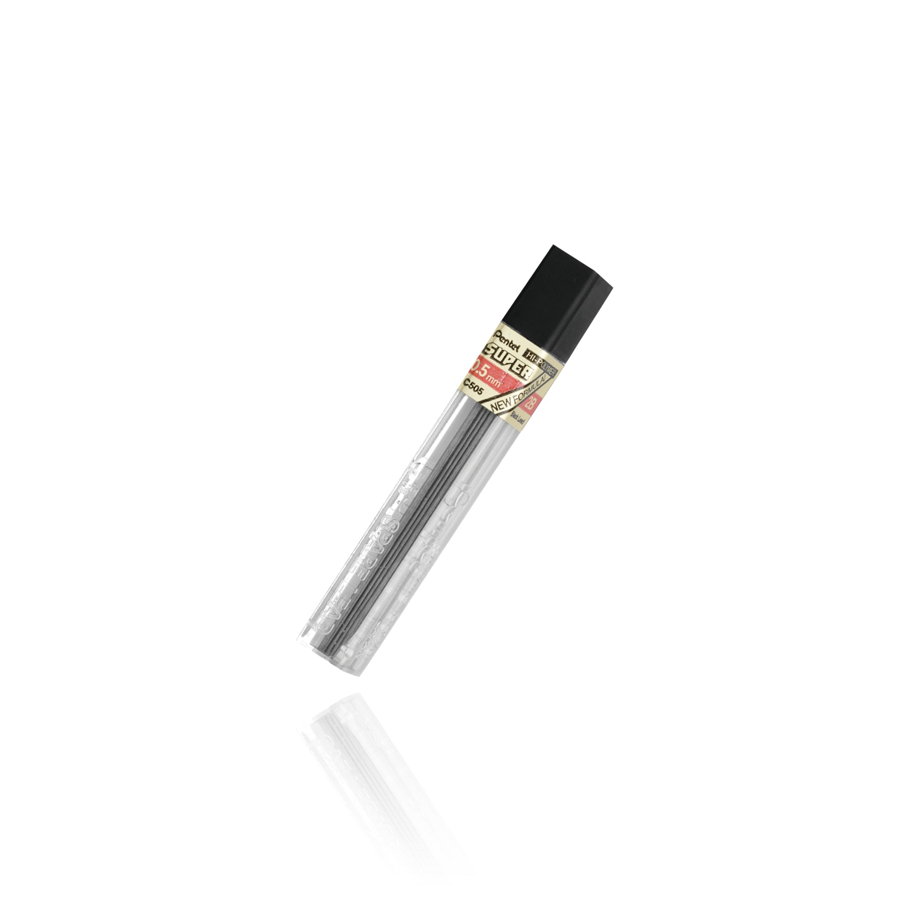 Pentel Bleistiftminen – Grau, 0,5 mm, 2B, 12 Stk.