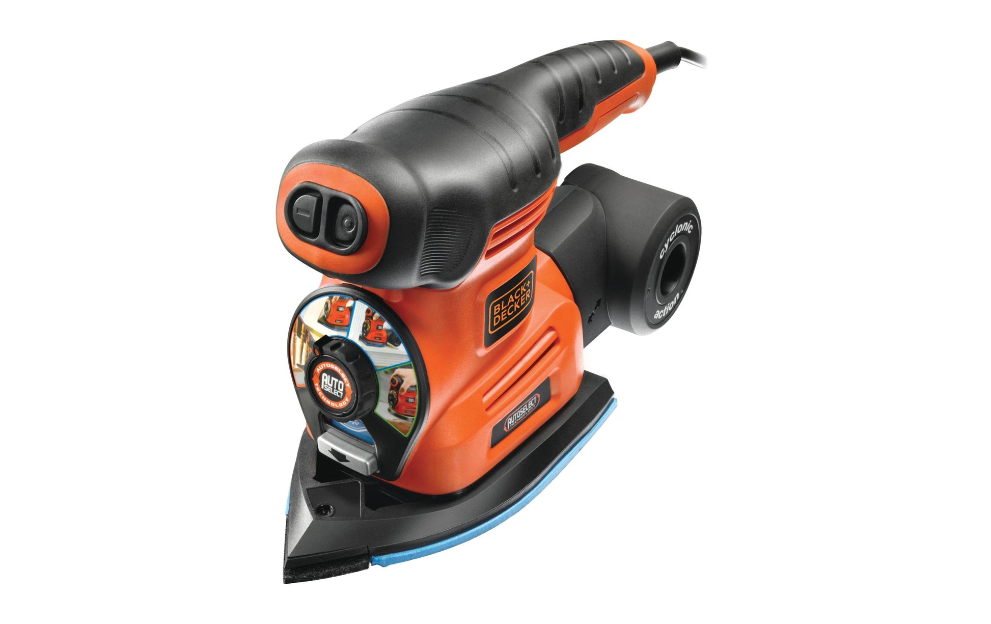 Black & Decker Multischleifer KA280K – 220 W – Klettfix, Ø 125 mm – 2 Stufen