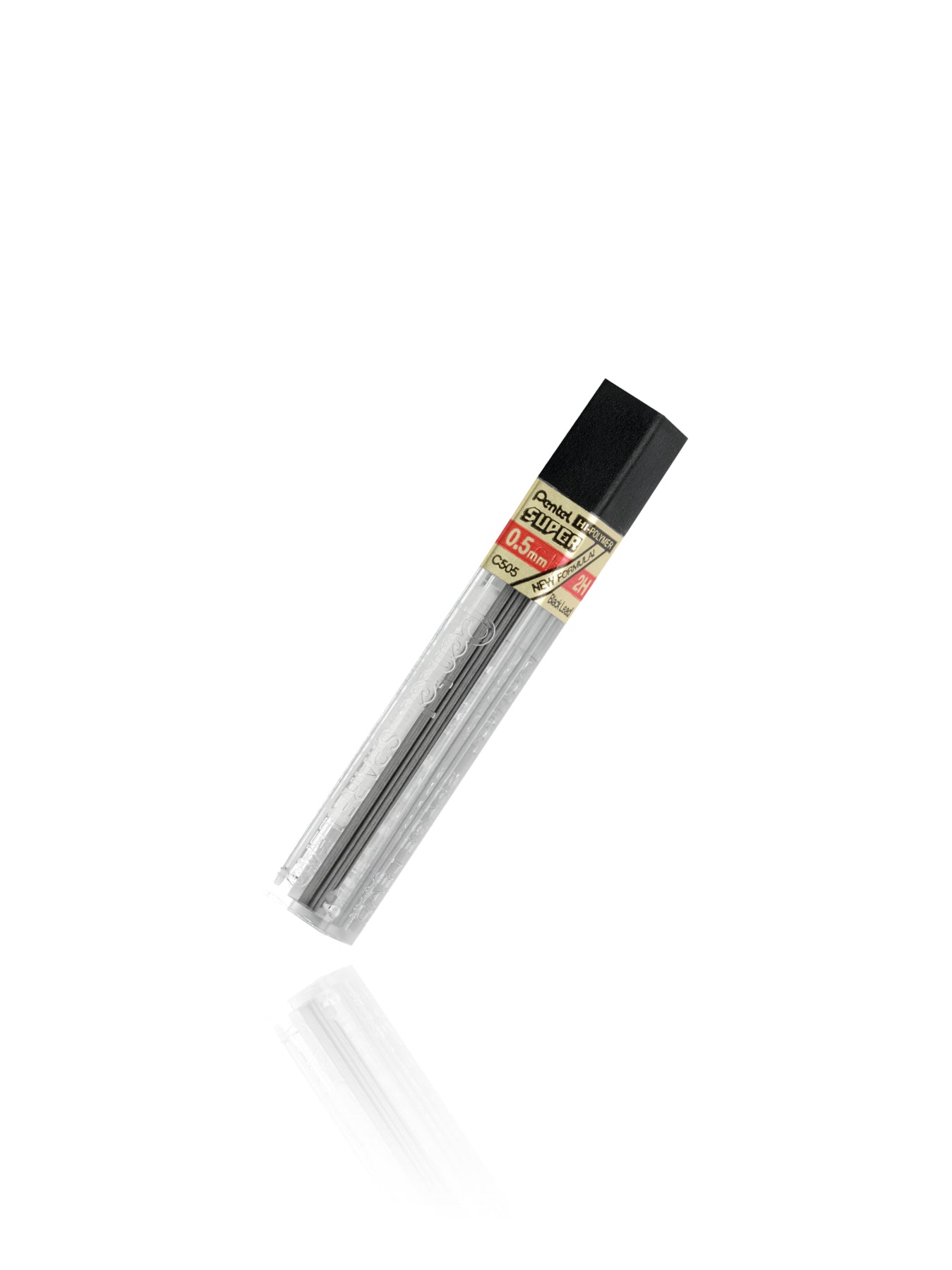 Pentel Bleistiftminen – Graphit, 0,5 mm, 2H, 12 Stk.
