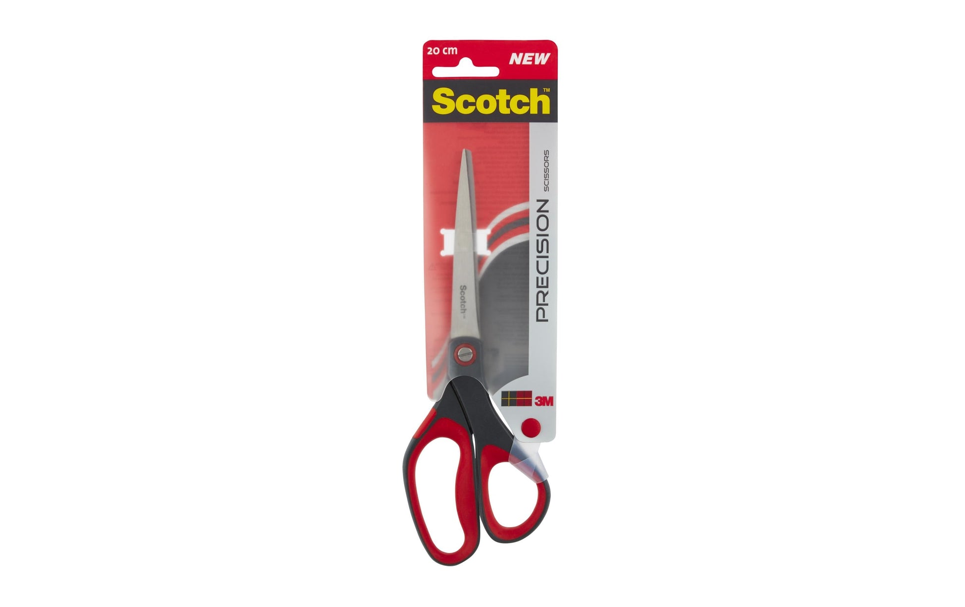 Scotch Universalschere – 20,0 cm, Edelstahl, für Rechts- und Linkshänder, spitz, Kunststoff, rot