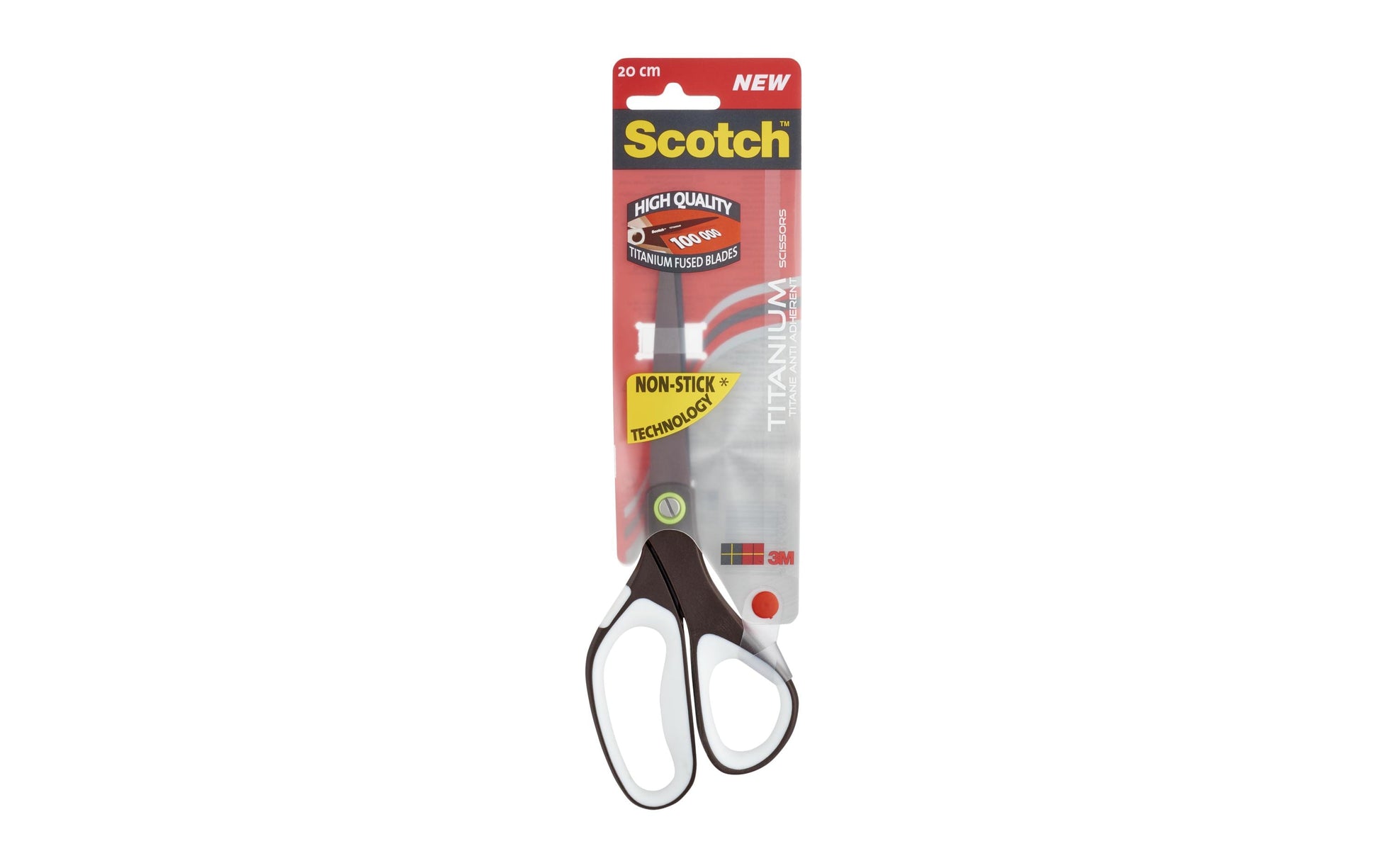 Scotch Universalschere – 20,0 cm, titanbeschichtet, für Rechts- und Linkshänder, spitz, Kunststoff, schwarz