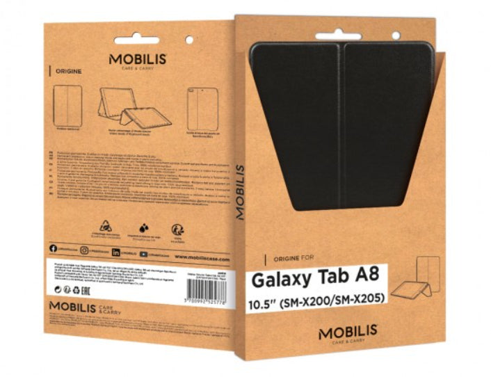 Mobilis Tablet-Hülle für Samsung Galaxy Tab A8 10,5" (SM-X200/SM-X205) – Schwarz
