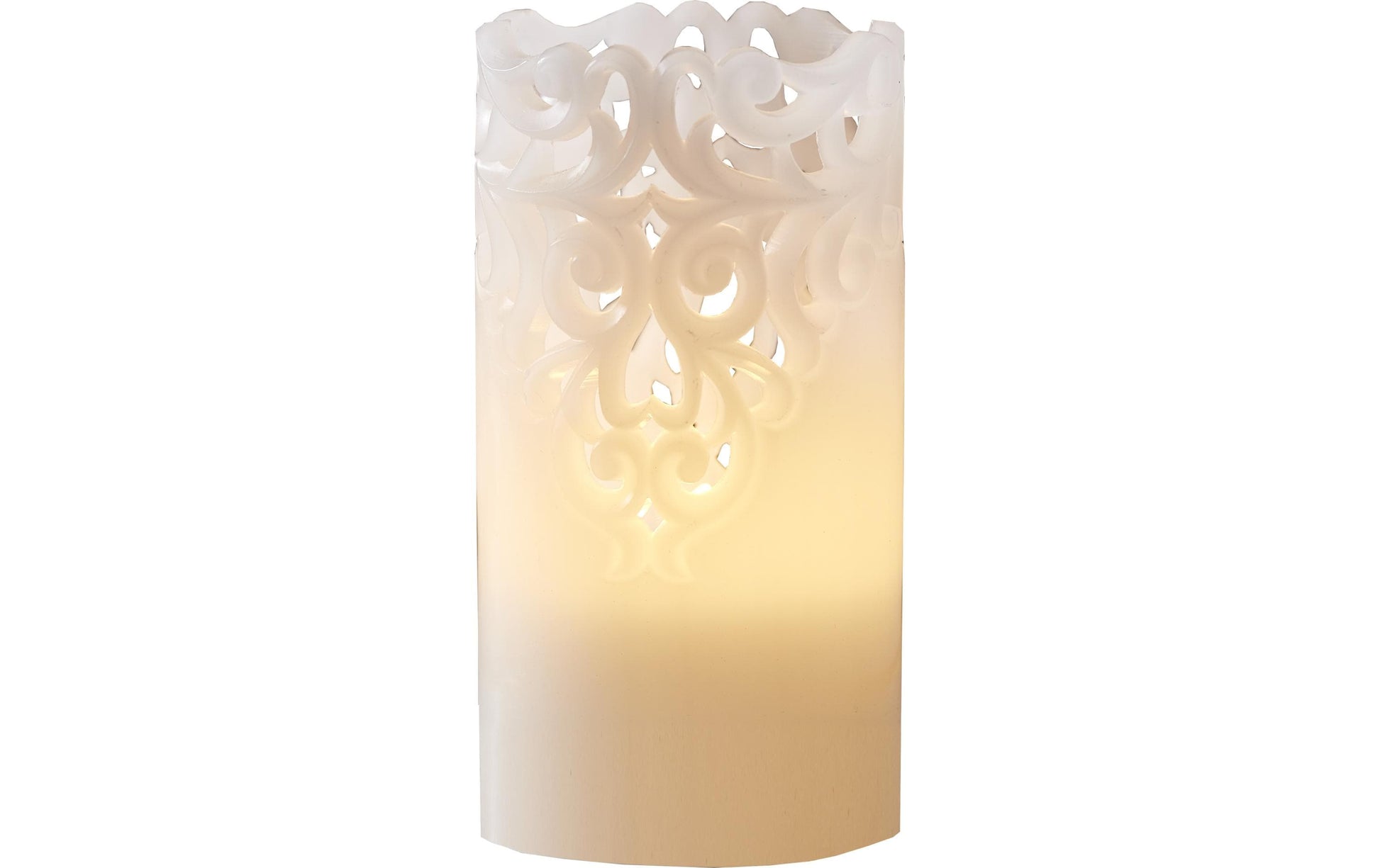 Star Trading LED-Kerze – Ø 8 × 15 cm – Wachs, Weiss