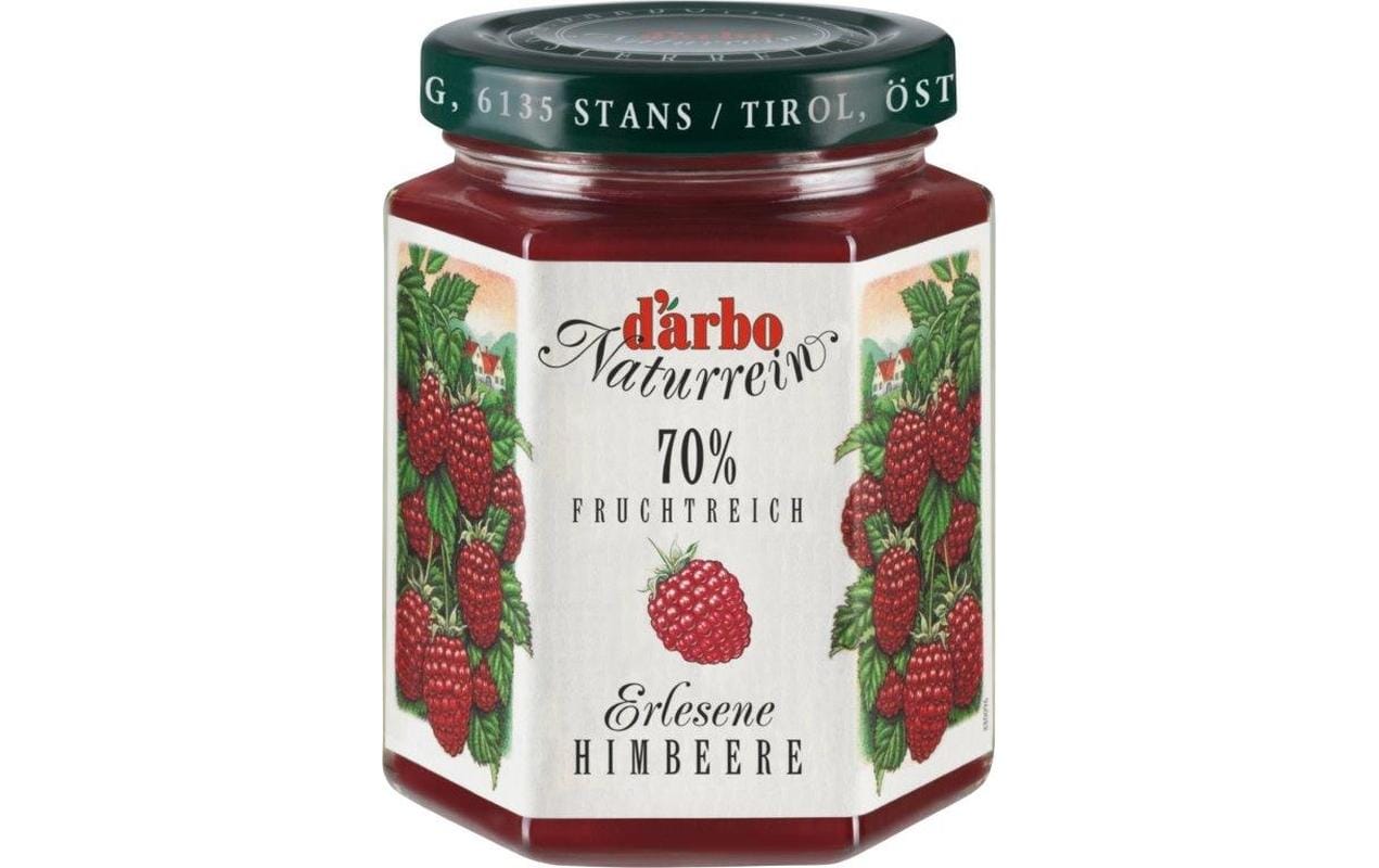 D'arbo Erlesene Himbeer-Konfitüre – laktosefrei – 200 g