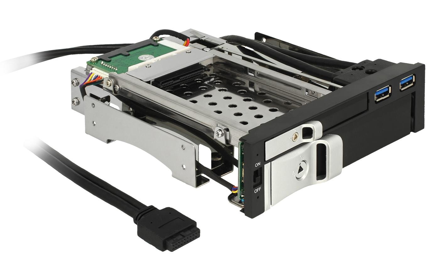 DeLOCK 47209 – 2-Bay Einbausatz für 2,5"/3,5" HDD, SATA