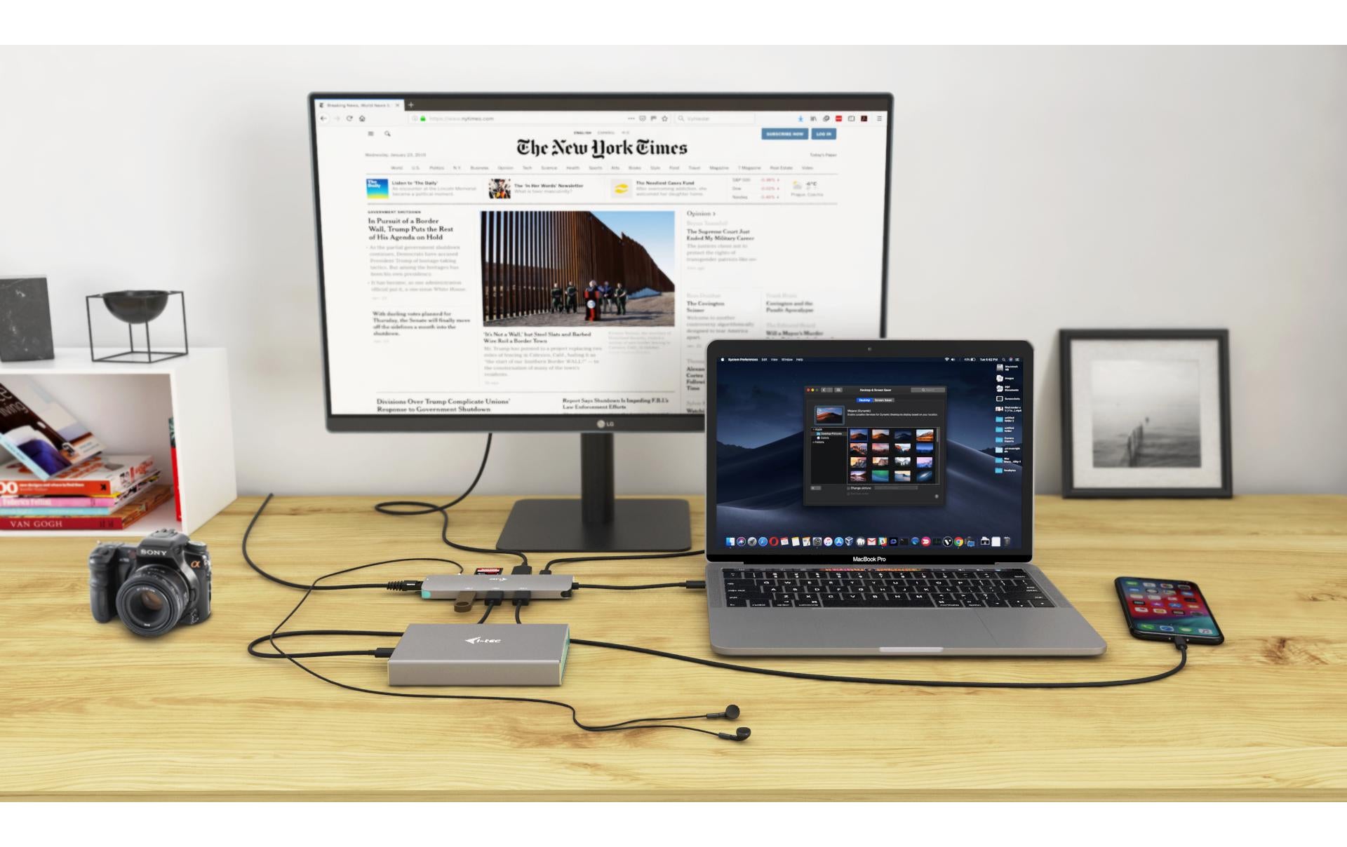 i-tec MetalNano Dockingstation – USB-C, 1× HDMI, 3× USB-A, 100 W PD, GbE, SD/microSD, für Windows/Mac/Linux