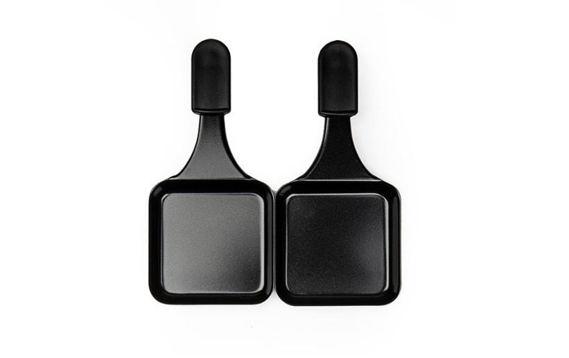 Stöckli Pfännchen-Set – 9 × 9 × 1,4 cm, Anthrazit, 2 Stk. – für CHEESEmax 2/4/6