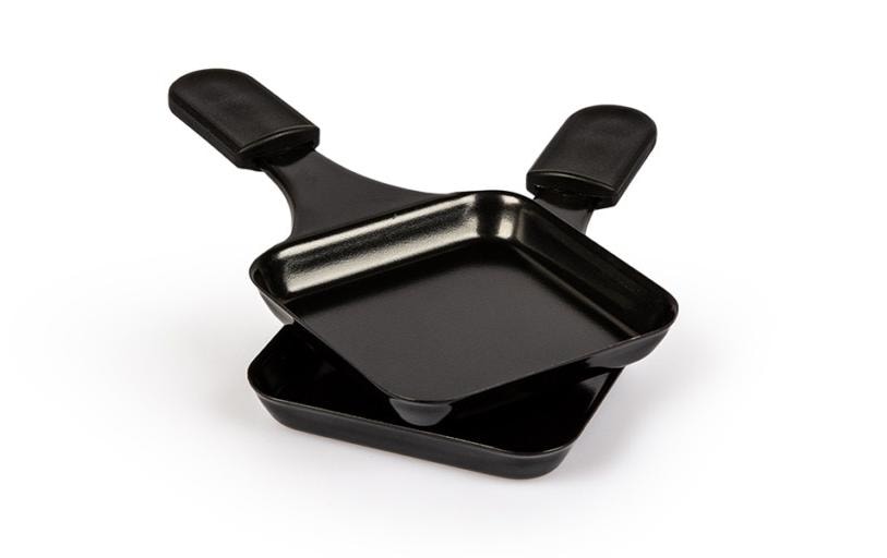 Stöckli Pfännchen-Set – 9 × 9 × 1,4 cm, Anthrazit, 2 Stk. – für CHEESEmax 2/4/6