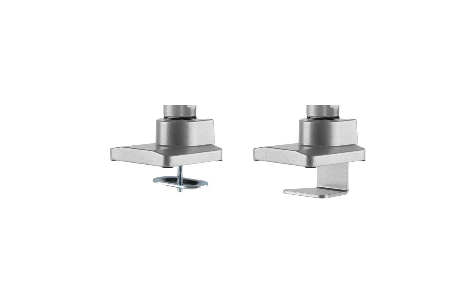 Neomounts NM-D775SILVER – Tischhalterung, Tischklemme, bis 32", VESA 100 × 75 mm, 16 kg, neigbar, Gasfeder-Dämpfung