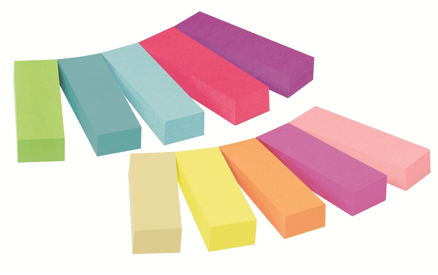 Post-it Seitenmarker – 12,7×44,4 mm – sortiert, 50 Stück, recyclingfähig