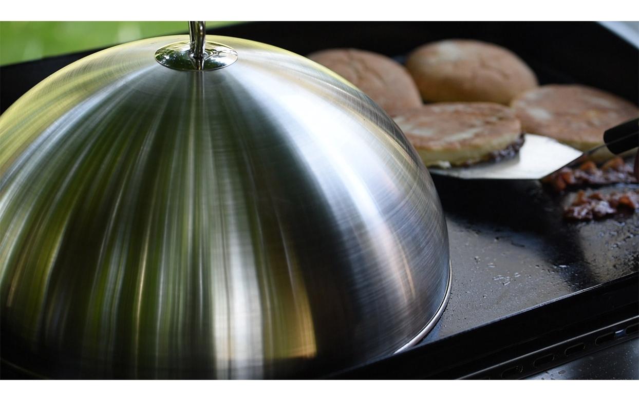 Campingaz Plancha-Haube Ø 32 cm, Edelstahl, Silber, für GrillPlancha