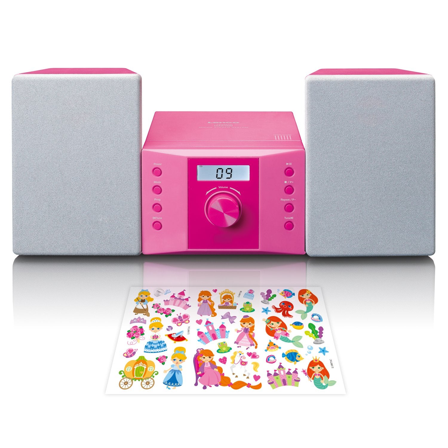 Lenco MC-013PK – Micro HiFi-Anlage, UKW, CD – Pink