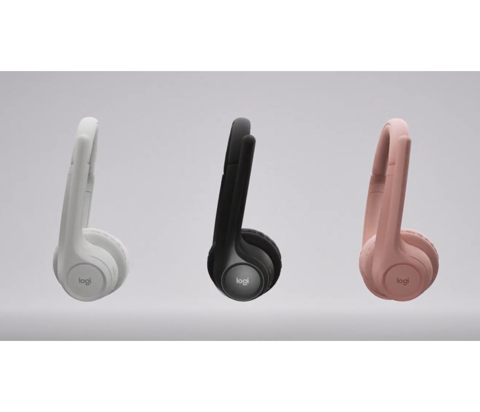 Logitech Zone 300 – Duo On-Ear Headset – Bluetooth 5.3, ANC – grauweiss – für PC/Mac/Android, u. a. – bis 16 h
